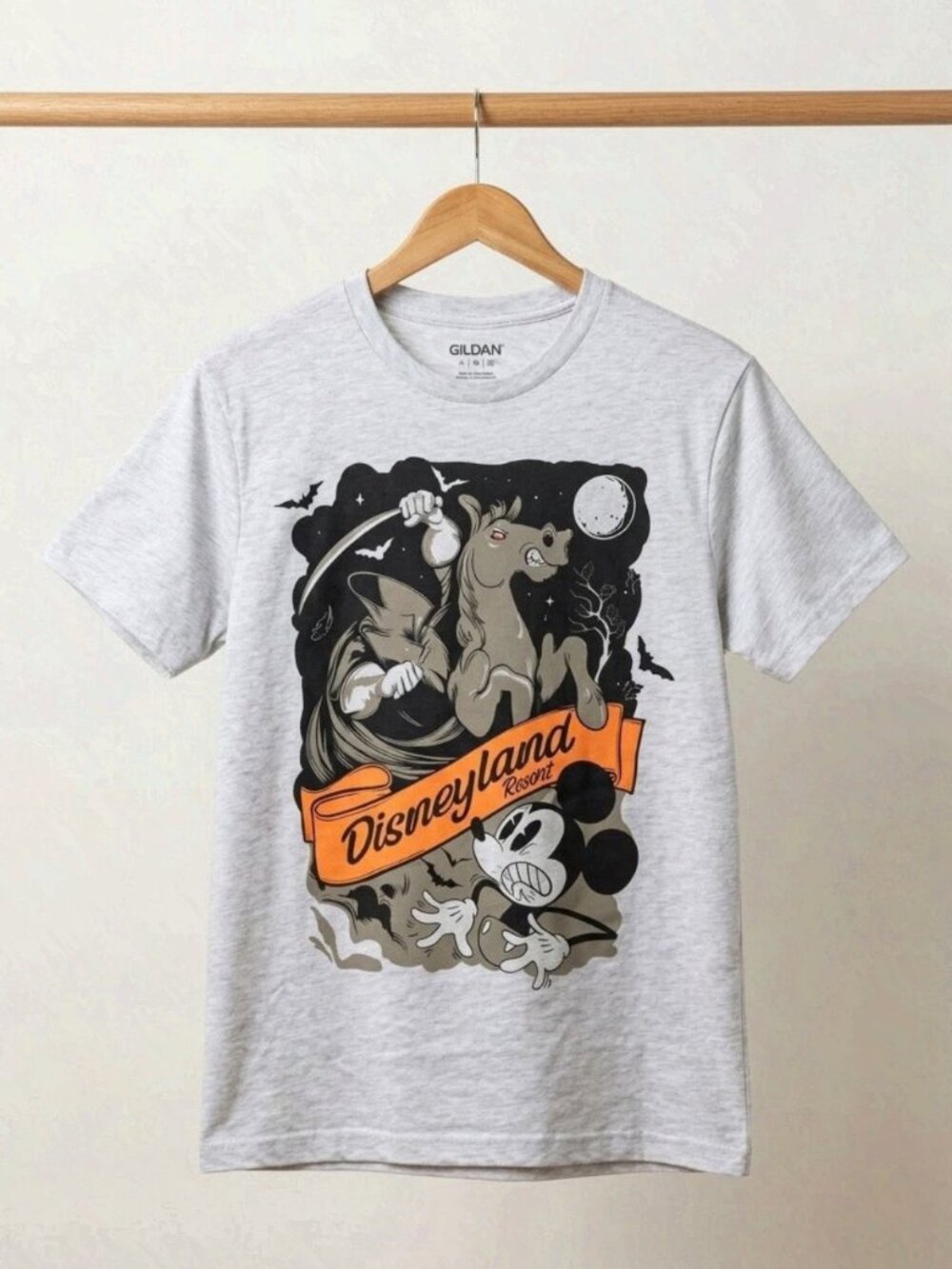 Vintage Disneyland Halloween 2026 Mickey Mouse Headless Horseman T-Shirt Reprint